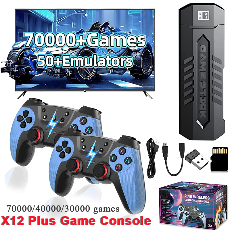 Retro Gaming Mister - X2 レトロゲームスティック 128GB 70000/30000+ゲーム搭載 ワイヤレスコントロール テレビ接続