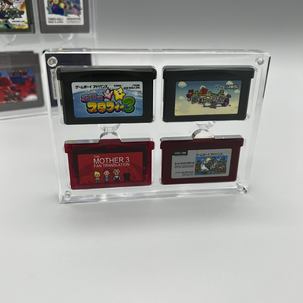 Game Boy Cartridge Holder - 高透明アクリル磁気吸引カバーゲーム収納ボックスハードシェルカートリッジケースゲームボーイアドバンス GBA