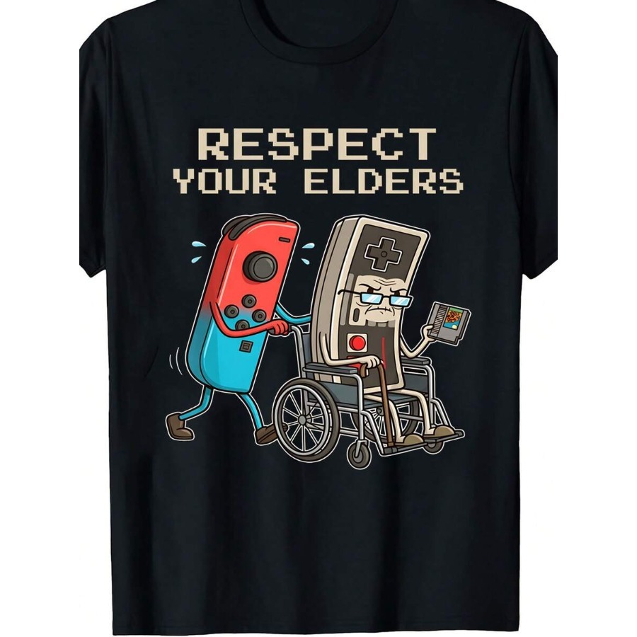 Retro Gaming Shops - 【新着】Respect Your Elders レトロゲーミング Tシャツ メンズ
