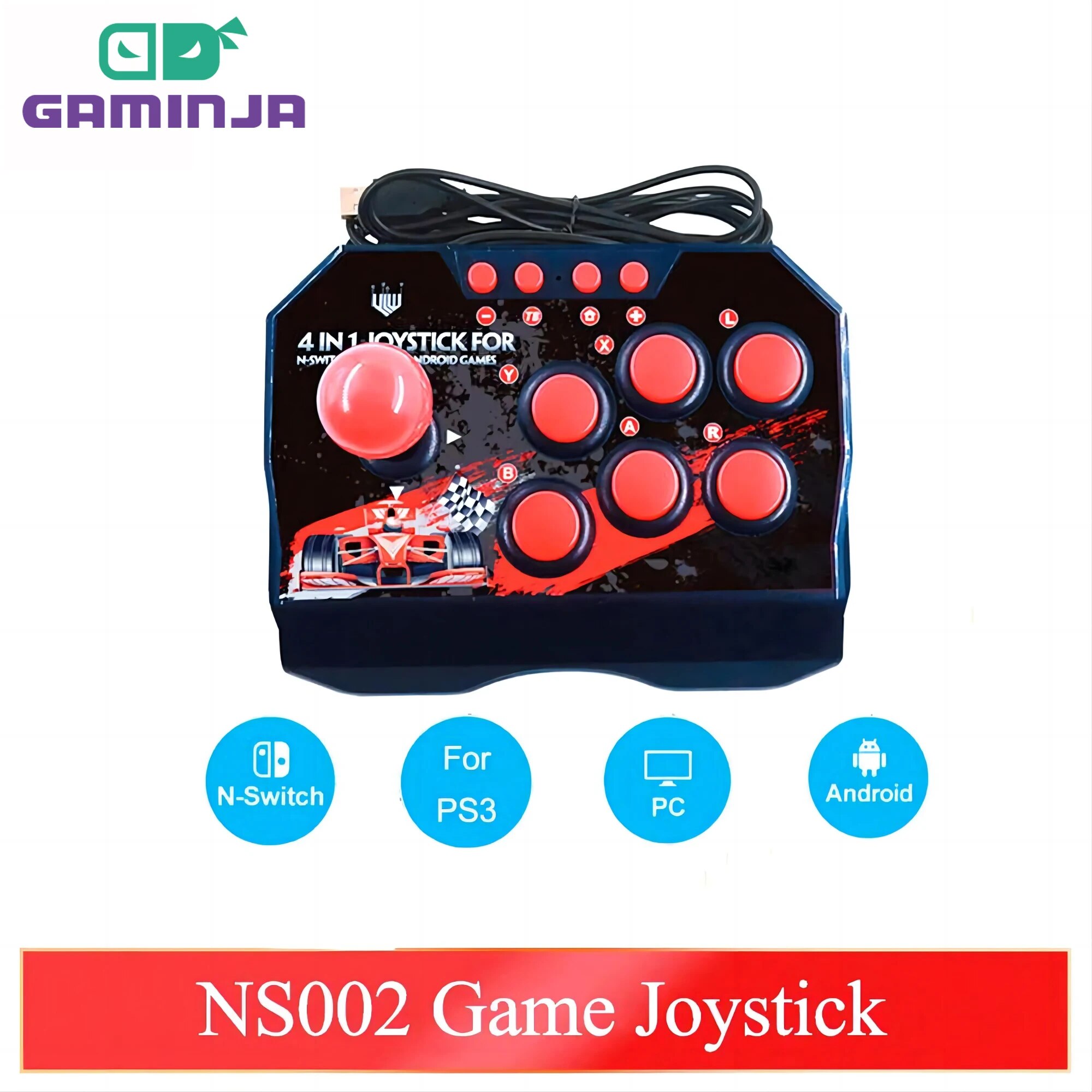 Nes Controller Usb - Gaminja ns002 4 in 1レトロなアーケードコンソールゲームジョイスティックロッカー戦闘コントローラー任天堂スイッチps3 pc