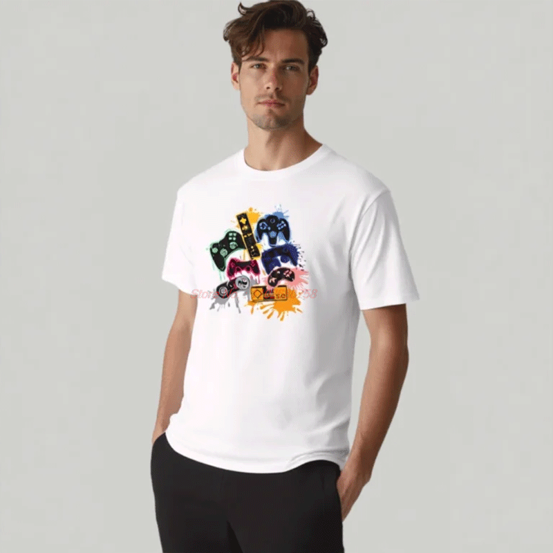 Retro Gaming Shops - 1990 年のクラスレトロゲームゲーマー Tシャツゲーマーゲームコントローラーレジャーグラフィック Tシャツ半袖 Tシャツメンズ服