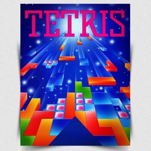 Retro Gaming Room - テトリス メタルサイン プラーク - レトロポスタープリント マンケイブ
