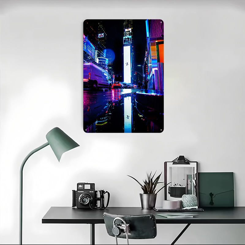 ニューヨークの雨の夜プリントポスターカスタマイズされたレトロ - Retro Gaming York のレビューと価格
