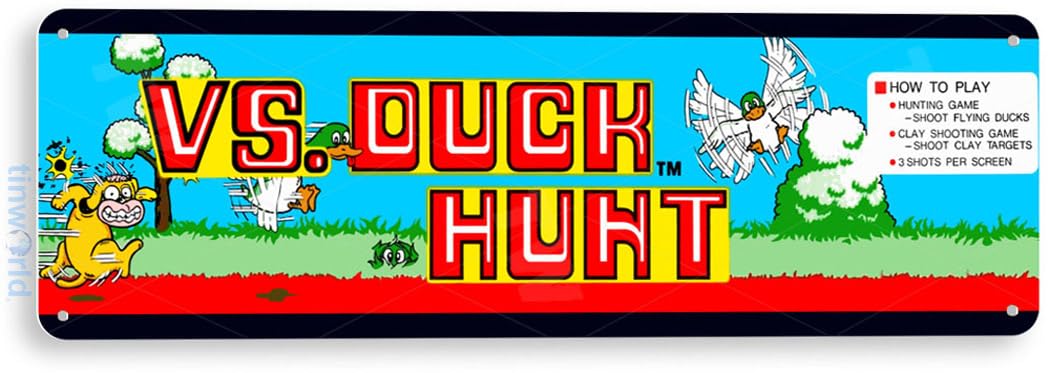 古典的なゲームコンソールのブリキの看板,ダックハント,マーキ - Retro Gaming Shops のレビューと価格