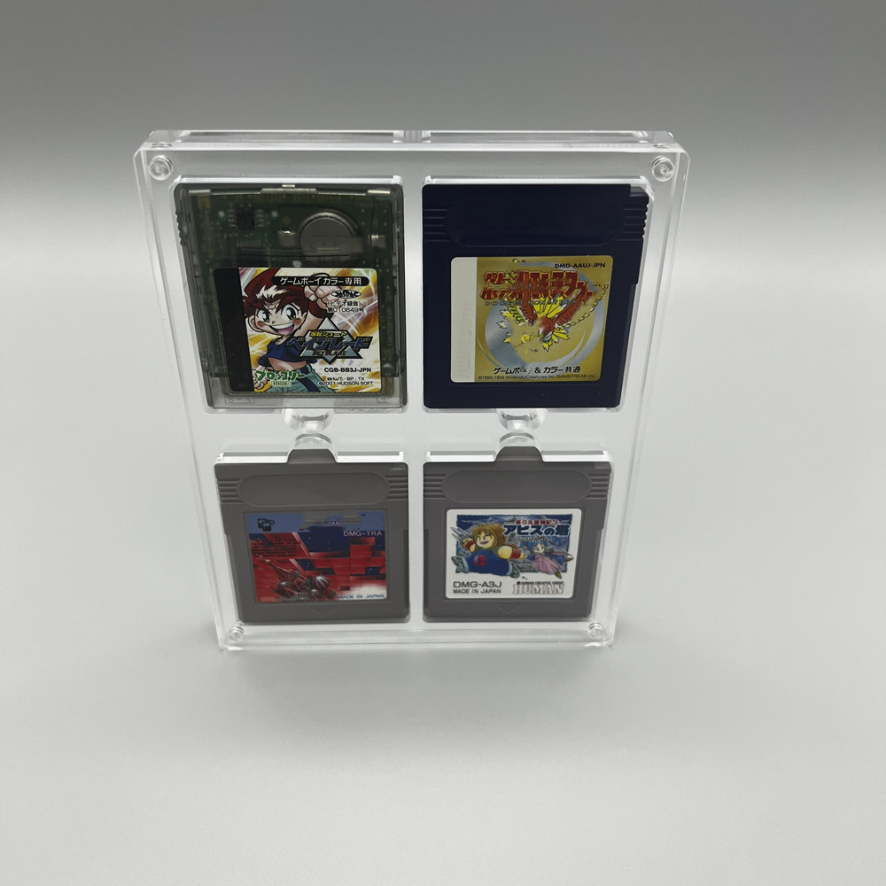 高透明アクリル製マグネット式吸着カバー ゲーム収納ボックス  - Game Boy Cartridge Holder のレビューと価格