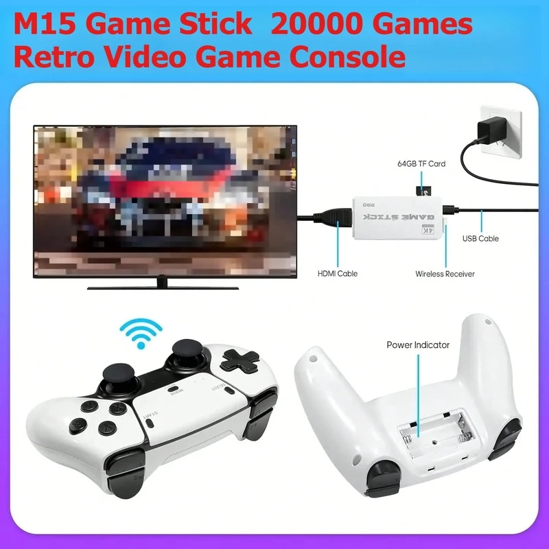 M15 レトロビデオゲームスティック 2.4G ワイヤレスデ - Retro Gaming Mister のレビューと価格