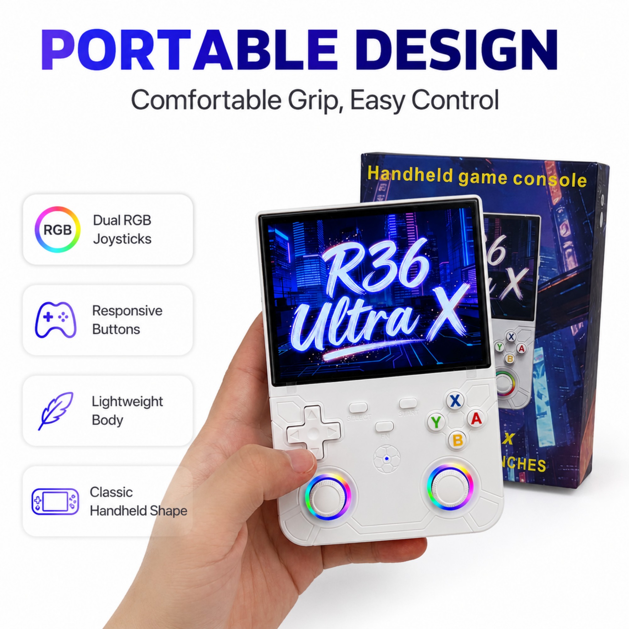 レトロハンドヘルドゲーム機 R36 Ultra X 4.5イ - Retro Gaming Linux のレビューと価格