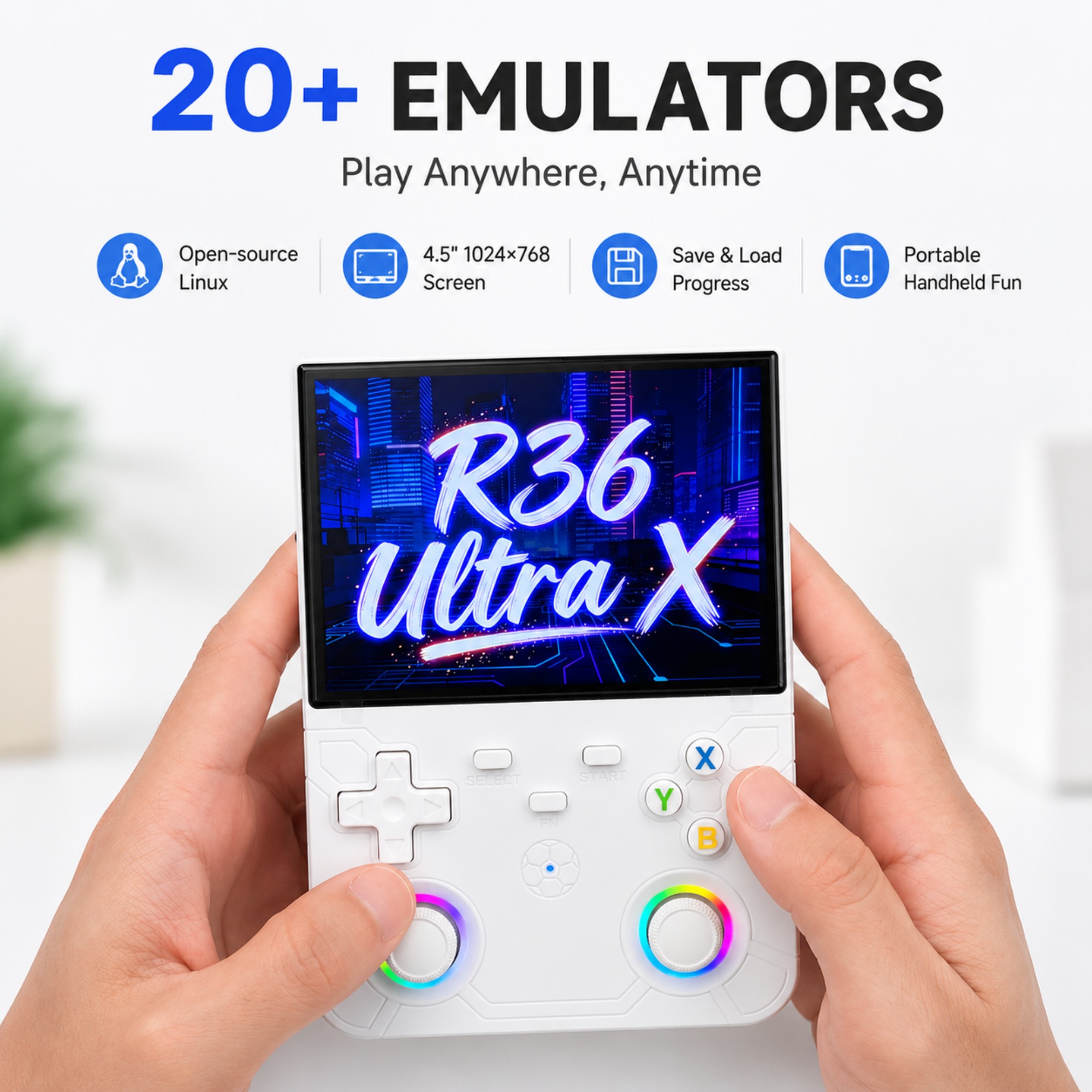 レトロハンドヘルドゲーム機 R36 Ultra X 4.5イ - Retro Gaming Linux のレビューと価格