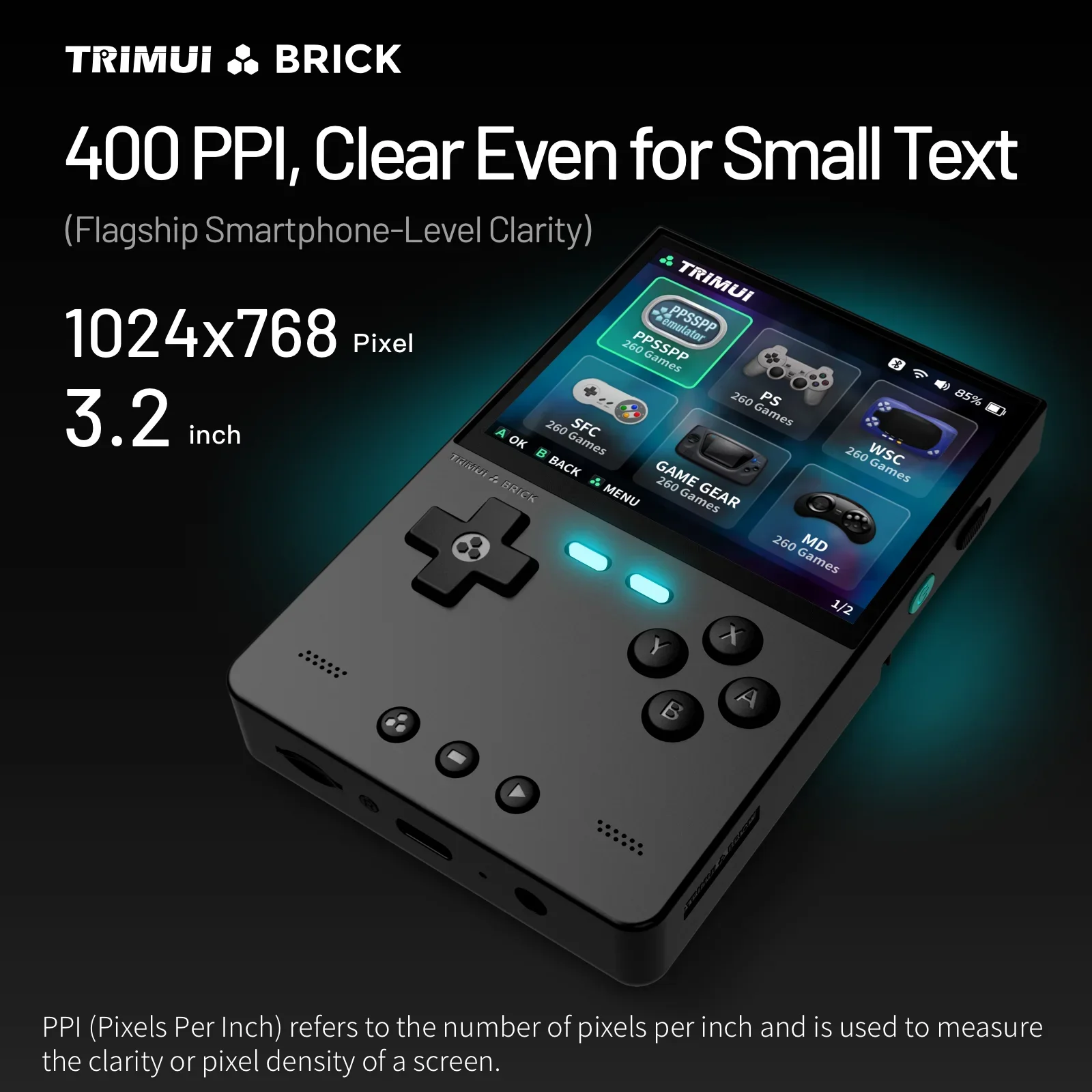 TRIMUI BRICK 携帯ゲーム機 3.2インチIPSス - Retro Gaming Linux のレビューと価格